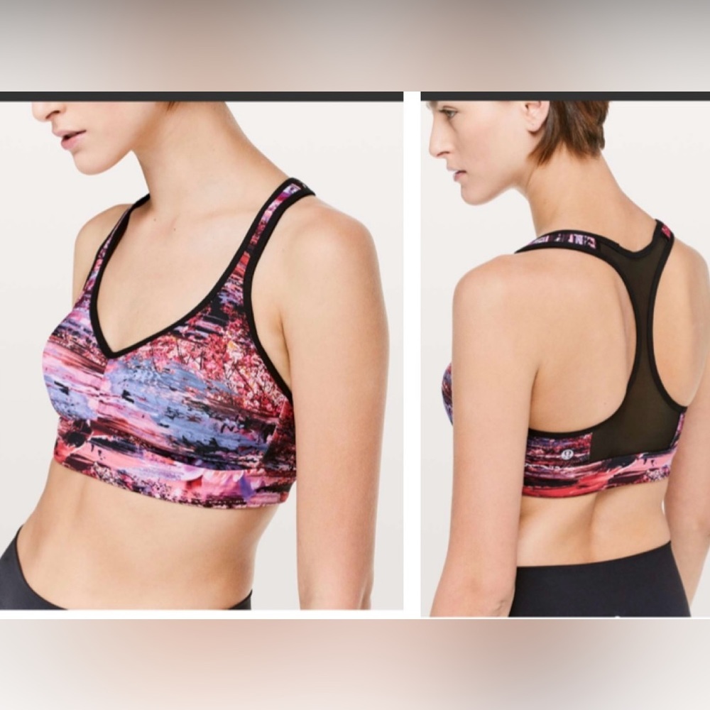 Lululemon Speed Up Bra C/D Molded Foam Cups Support Mesh Stretch Sports Padded